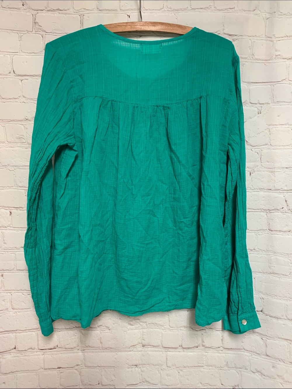 Garance Paris Emerald Green Cotton Top Size L - Picture 5 of 5